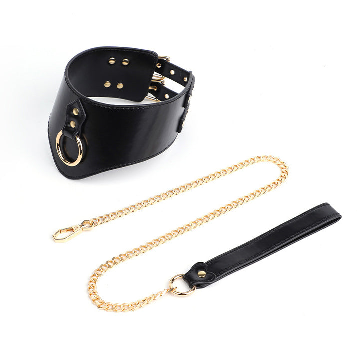V-Shaped Double-Buckle Submissive Position Collar BM108