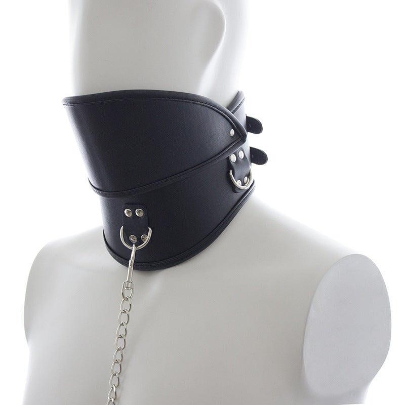 Black Wide D-RingPosture Collar BM104