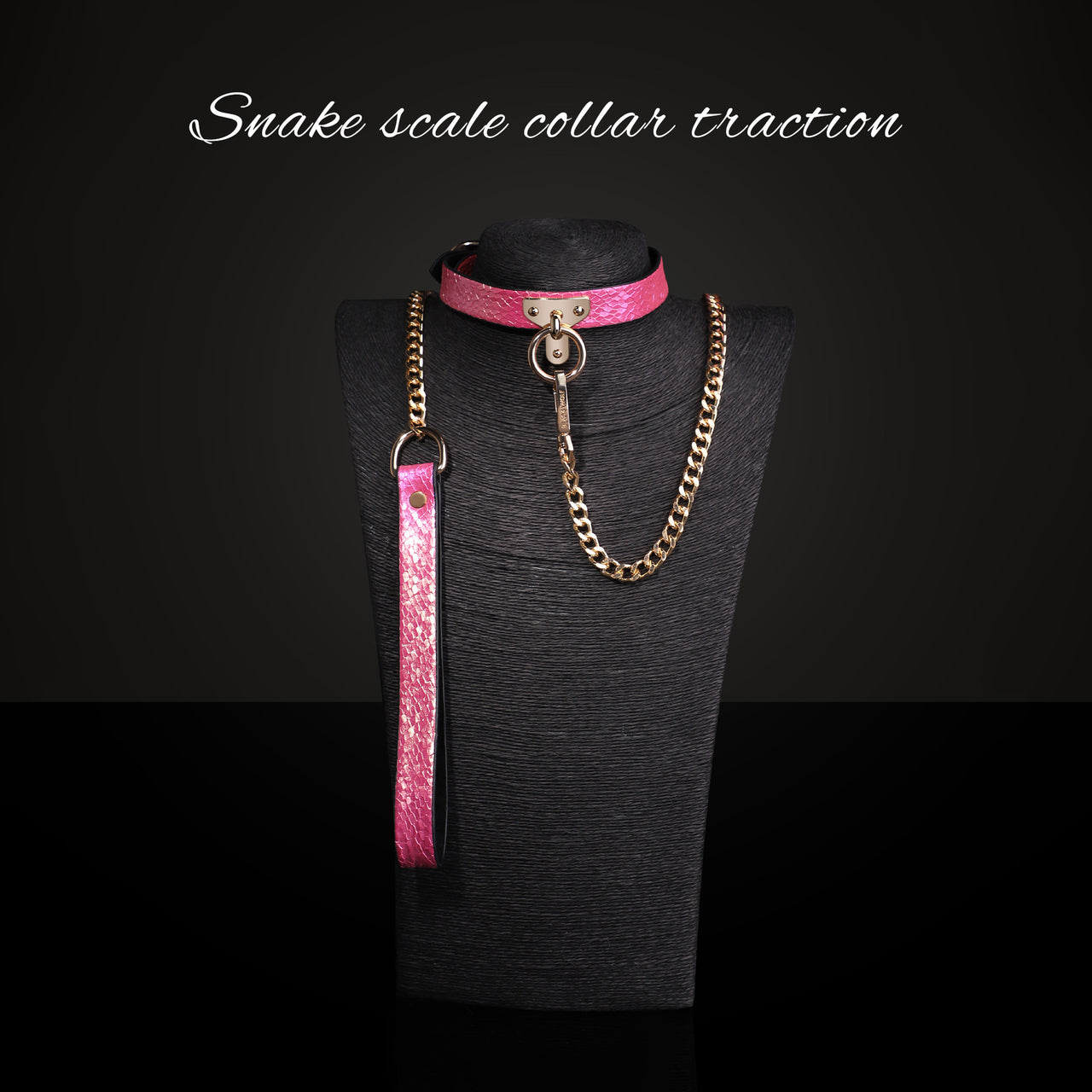 Snake Pattern Sub Collar and Leash Set BM80