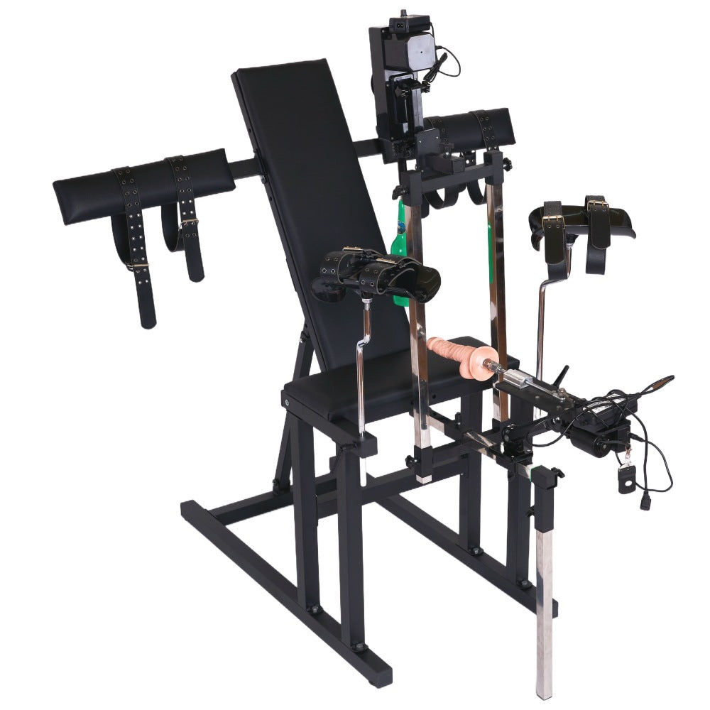 BDSM Positioning Chair with Adjustable Leg Supports