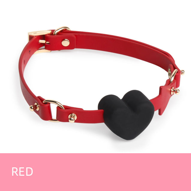 Heart-Shaped BDSM Ball Gag with Arrow-Strap Design BM118