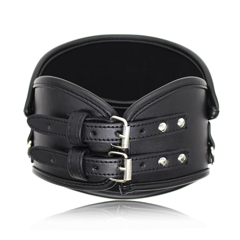 Black Wide D-RingPosture Collar BM104