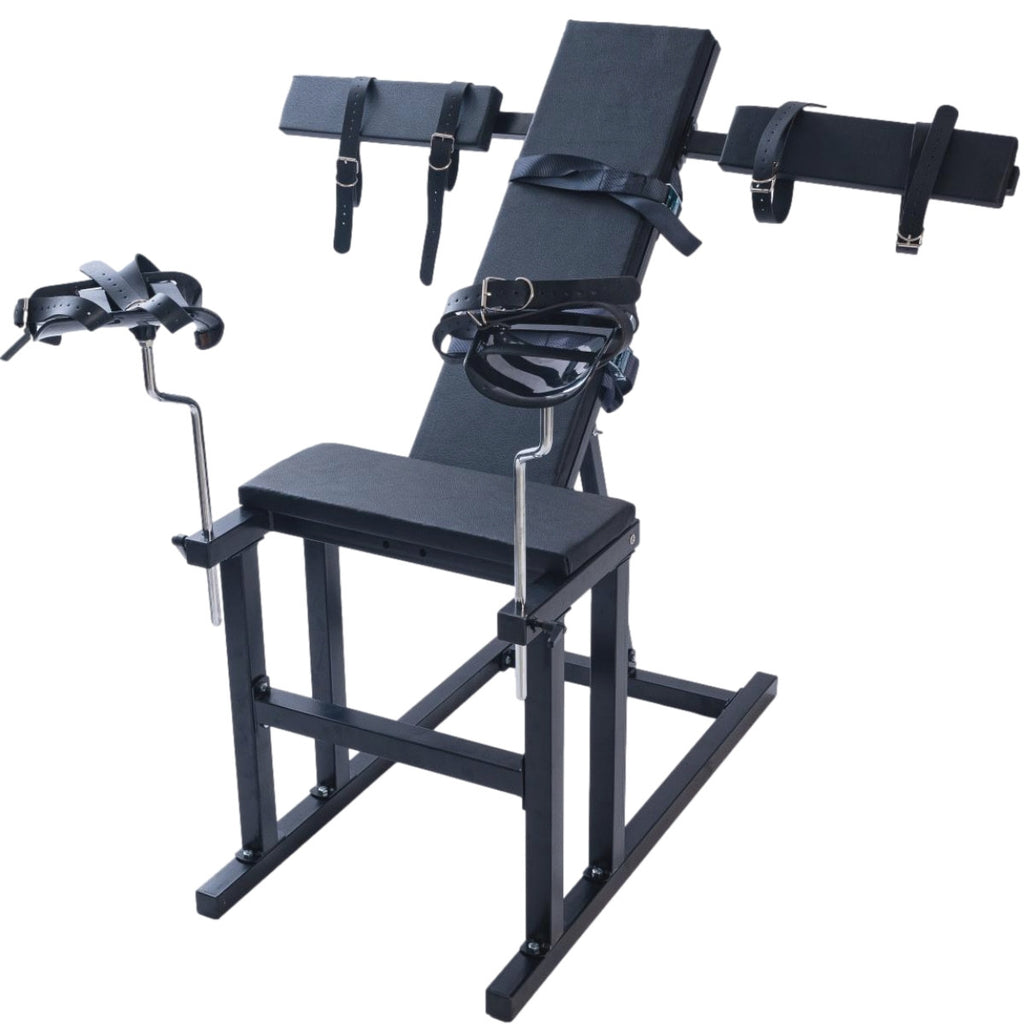 BDSM Positioning Chair with Adjustable Leg Supports