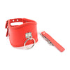Red Black O-Ring Posture Collar with Leash BM102