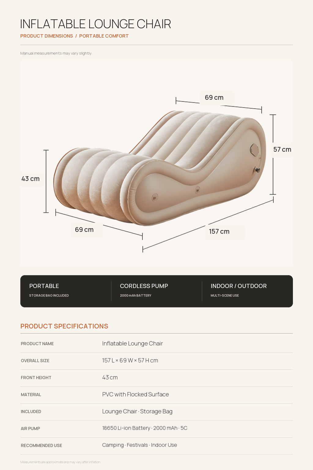 Inflatable Sex Positioning Sofa With Electric Pump BF75
