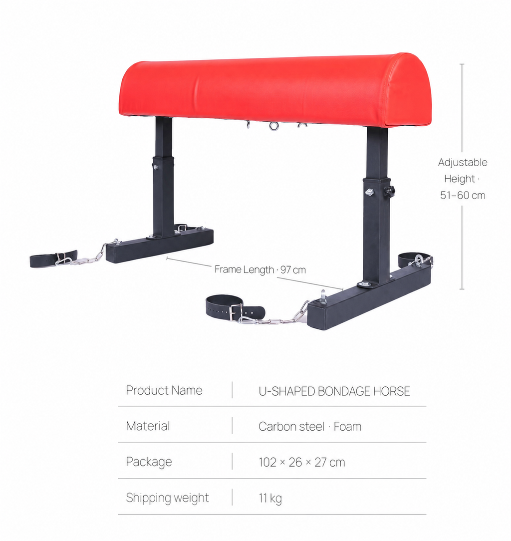 Medium Padded U-Shaped Bondage Horse & Bench BF18