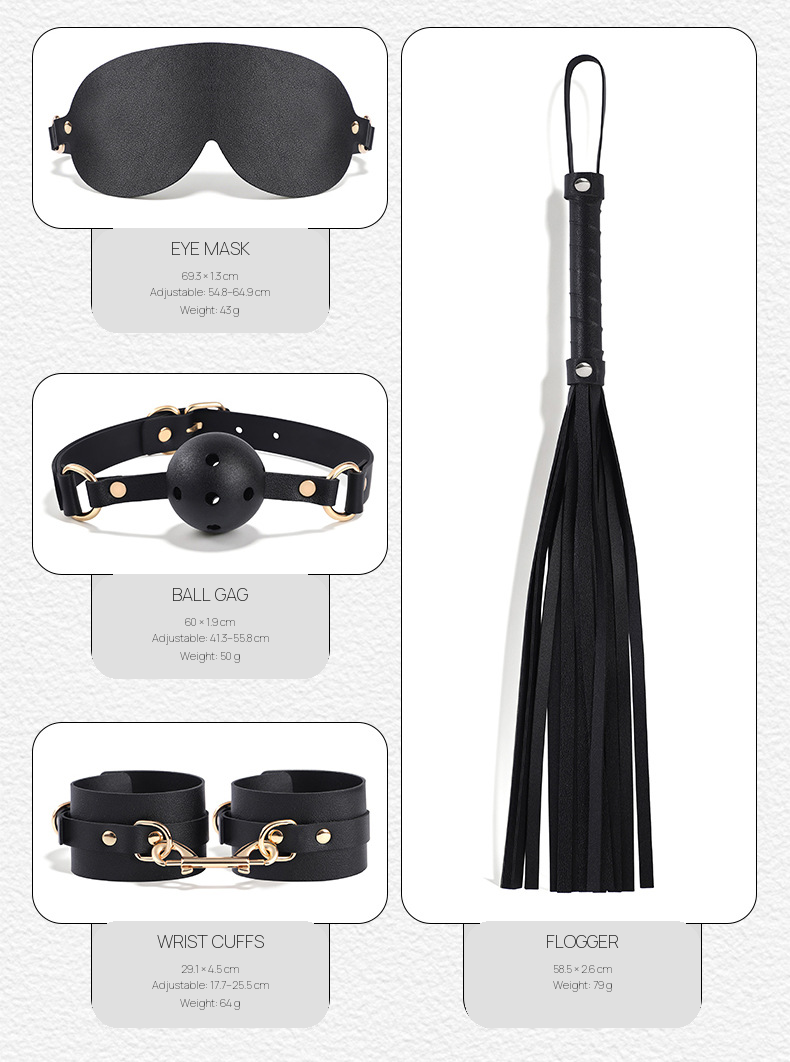 4-Piece BDSM Bondage Play Set