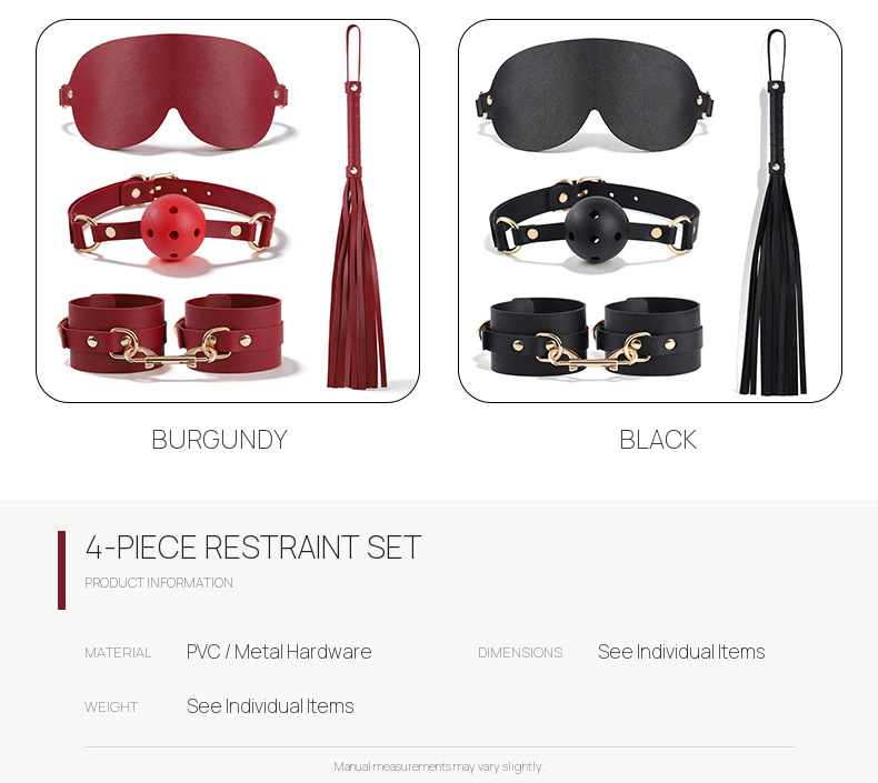 4-Piece BDSM Bondage Play Set