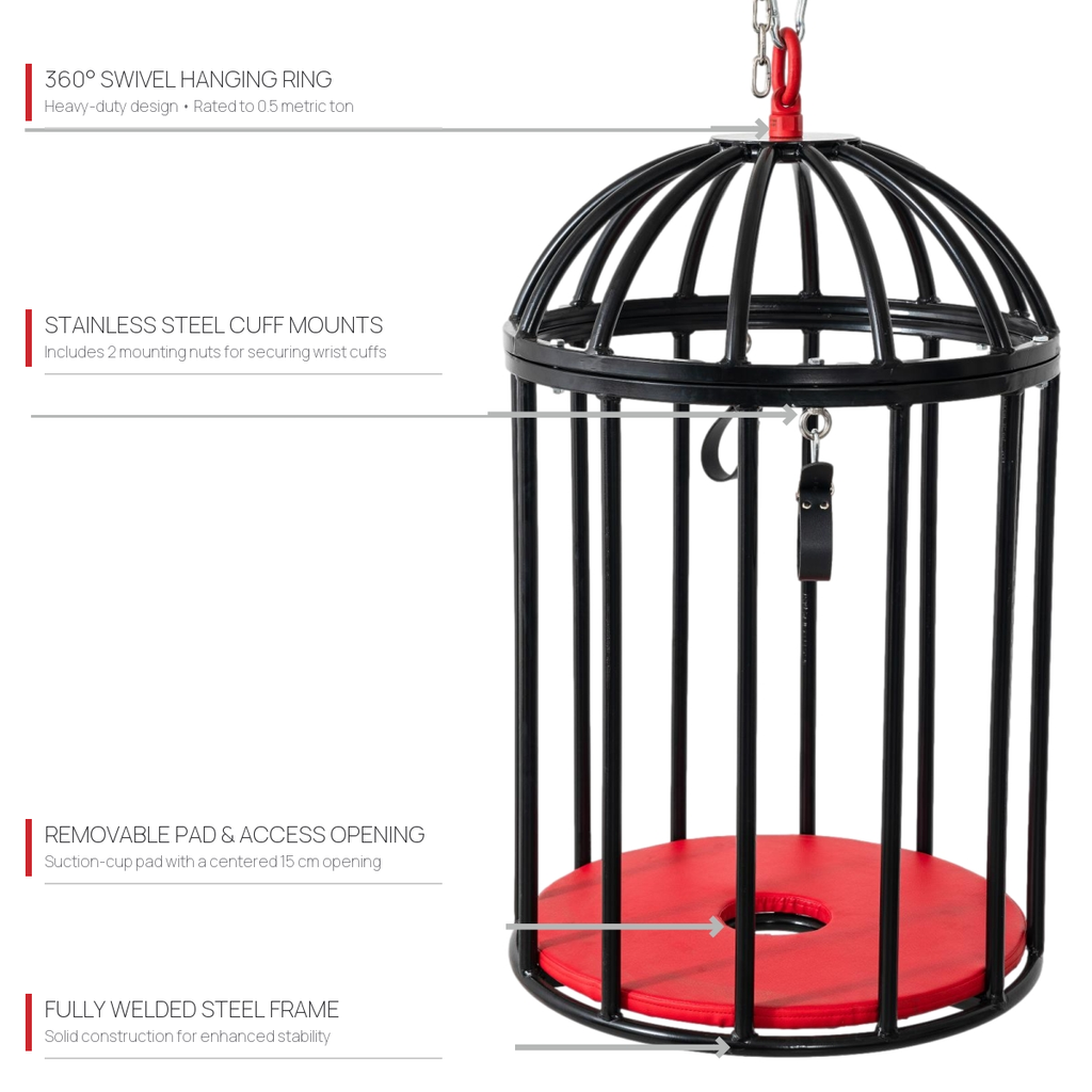 BDSM Hanging Restraint Cage with Swivel Mount BF47