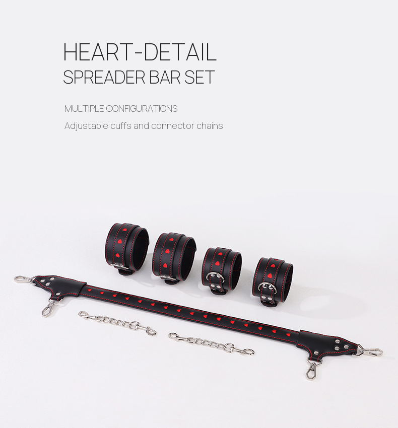 Heart-Pattern BDSM Spreader Bar Restraint Set BM131