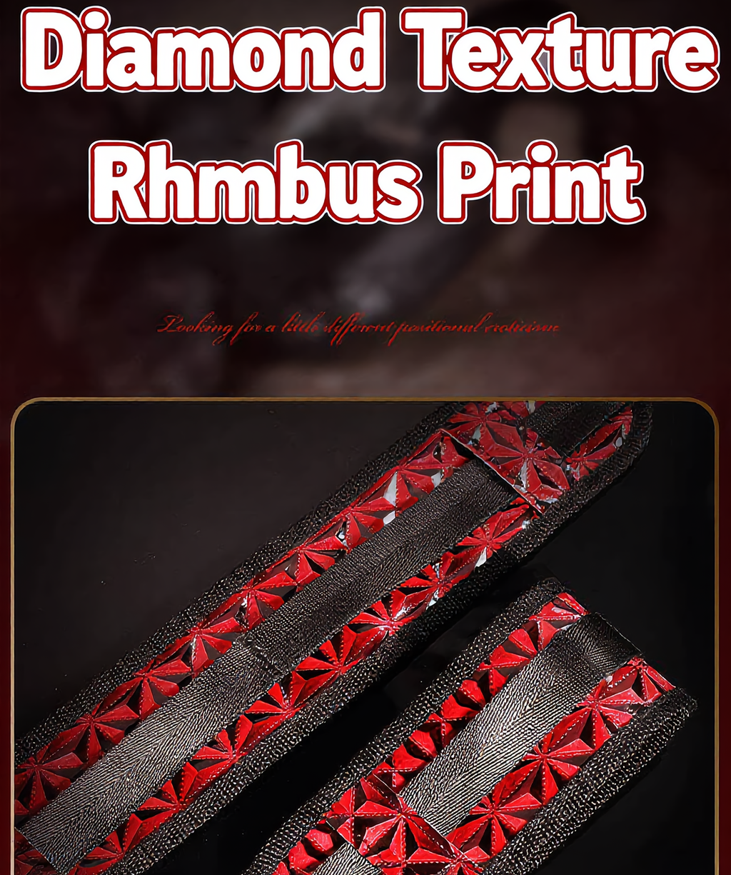 Diamond SM Red Body-Handchuffs / Thigh Restraints BF12