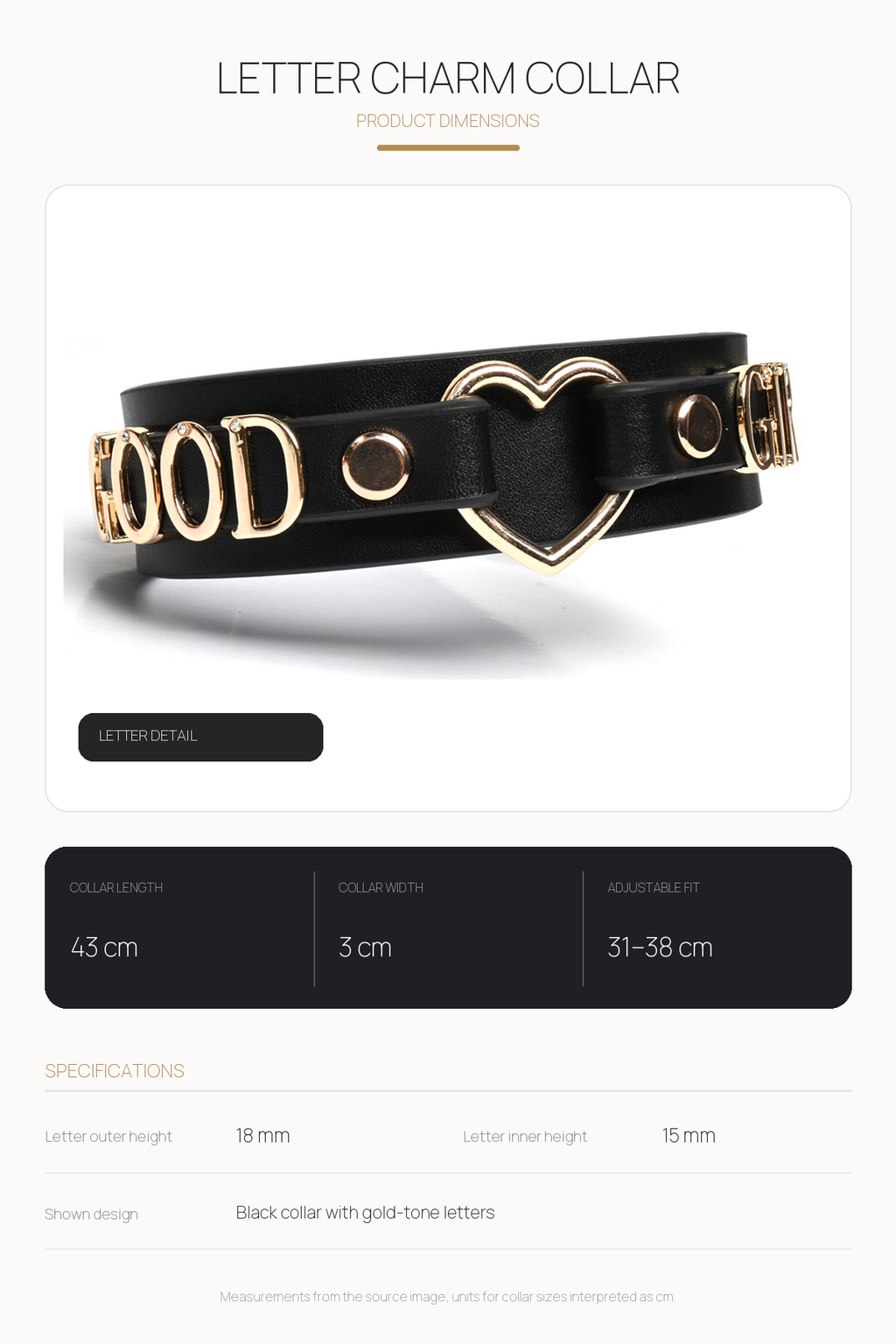 Customizable Letter BDSM Collar BM108