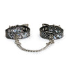 Snakeskin-Print BDSM Restraint Cuffs with Connecting Chain BM119