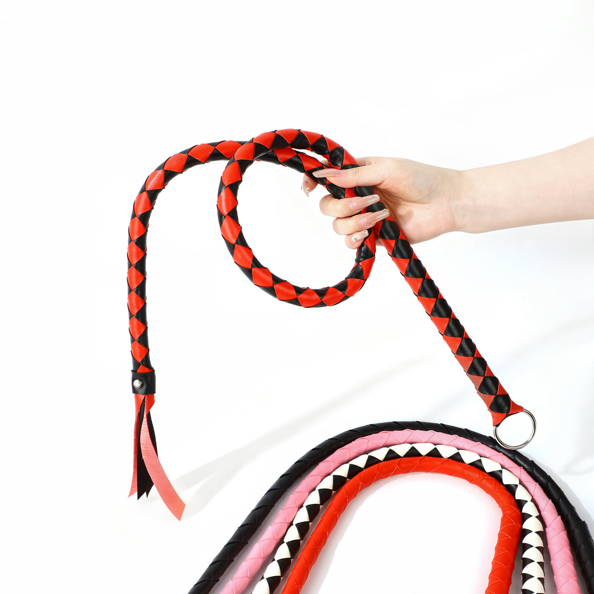 Long Braided PVC Sex Whip
