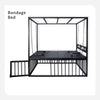Heavy-Duty Iron Cage Bed & Restraint Frame BF43