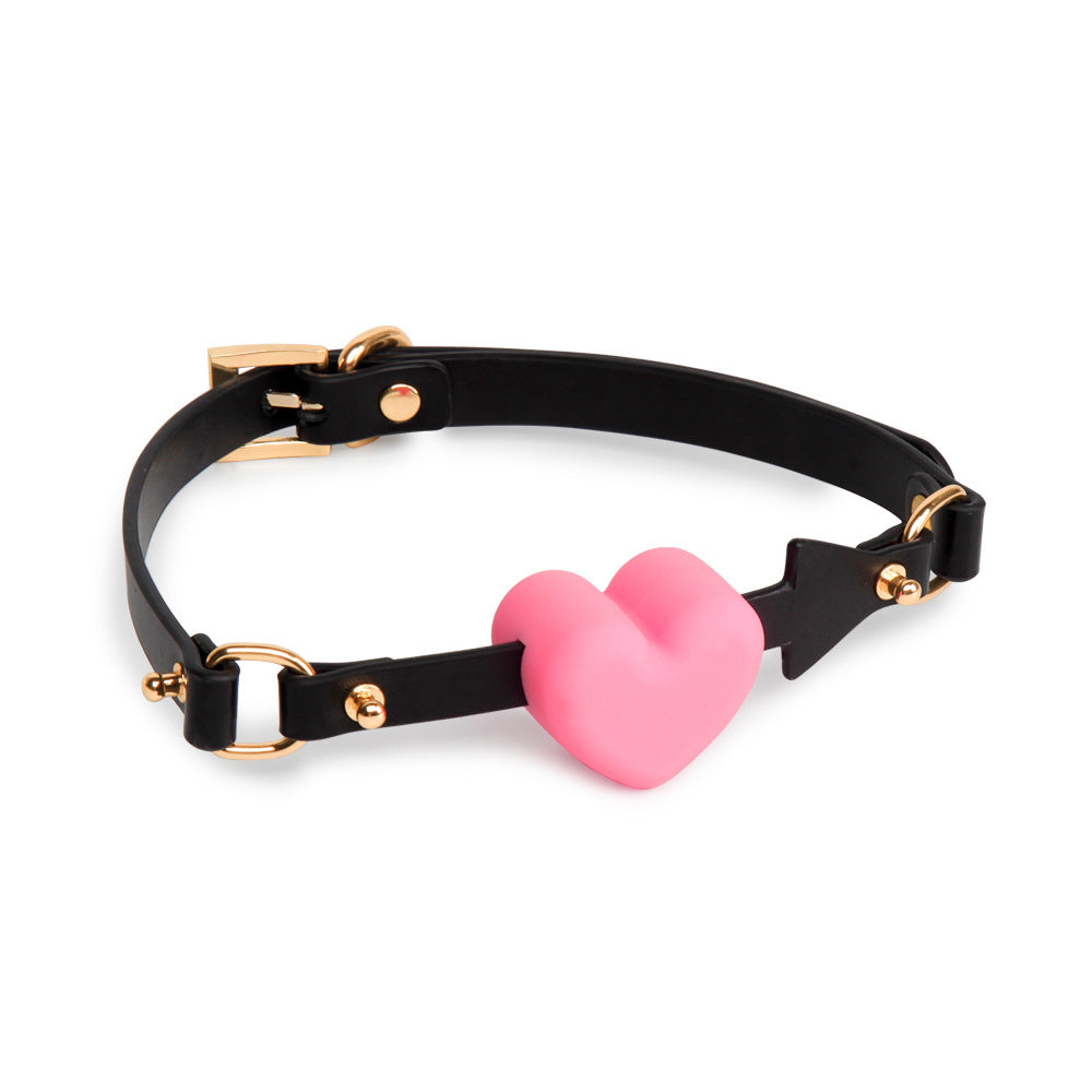 Heart-Shaped BDSM Ball Gag with Arrow-Strap Design BM118