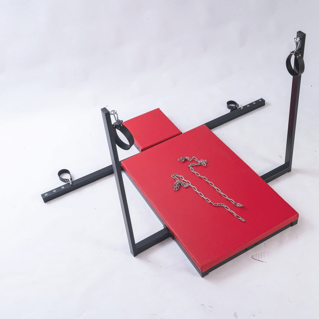BDSM Restraint Bed with Raised Limb Supports