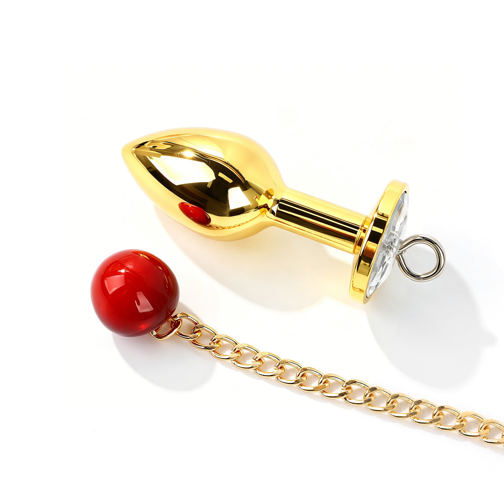 Metal Cherry Chain Anal Plug