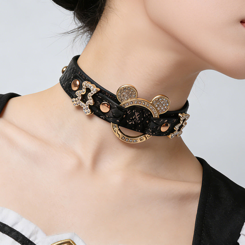 Snake-Pattern Day Anime  Collar Choker Necklace