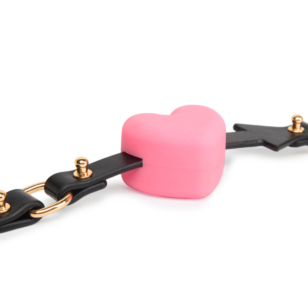 Heart-Shaped BDSM Ball Gag with Arrow-Strap Design BM118