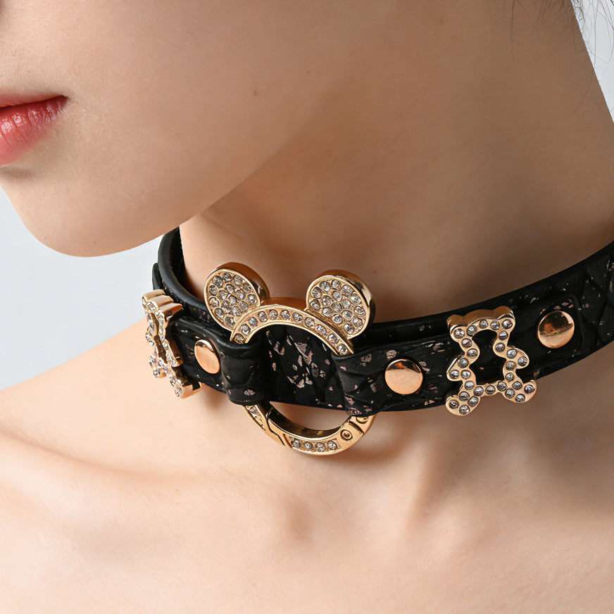 Snake-Pattern Day Anime  Collar Choker Necklace