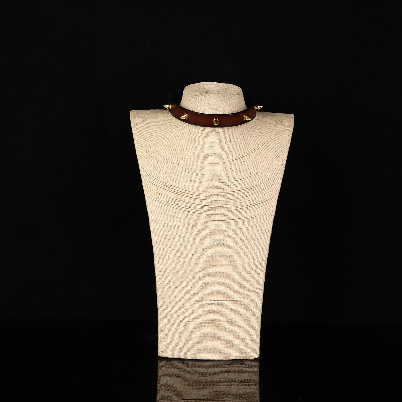Genuine Leather Studded Day Collar