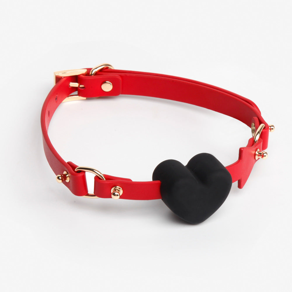 Heart-Shaped BDSM Ball Gag with Arrow-Strap Design BM118