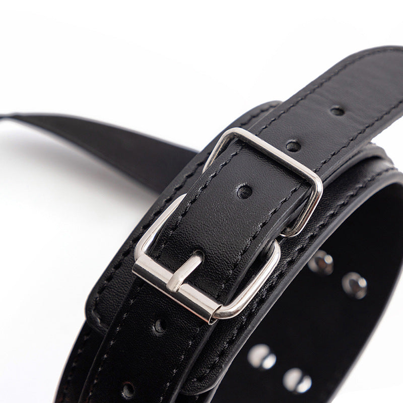 Adjustable BDSM Wrist Cuffs and Collar Restraint Set