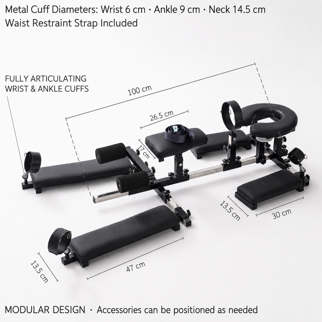 Modular BDSM Full-Body Restraint and Positioning Frame