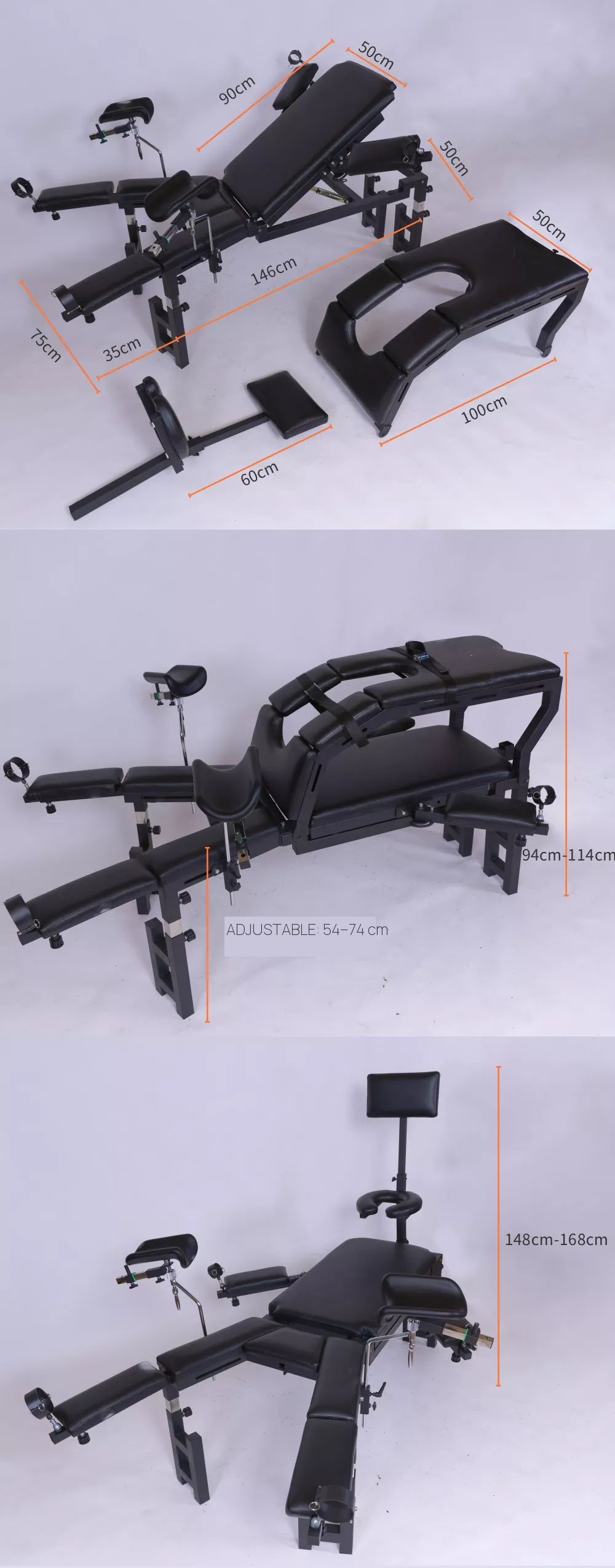 Multifunctional Adjustable BDSM Restraint Chair BF49