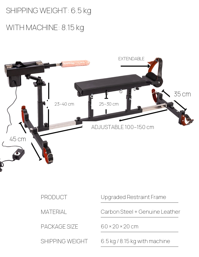 BDSM Upgraded Adjustable Restraint and Positioning Frame BF51
