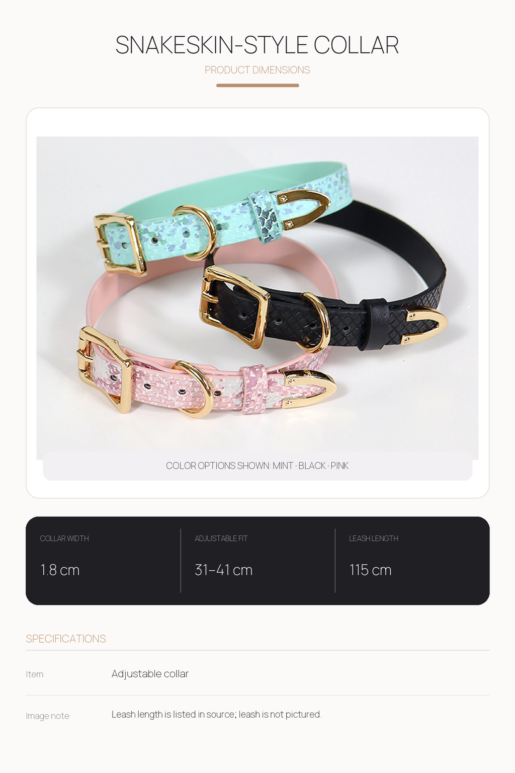 Bell Cute Collar with Name Tag - BM11