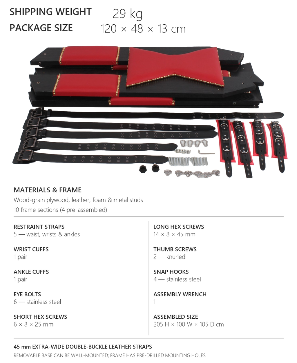 St. Andrew’s Cross BDSM Restraint Furniture  BF21