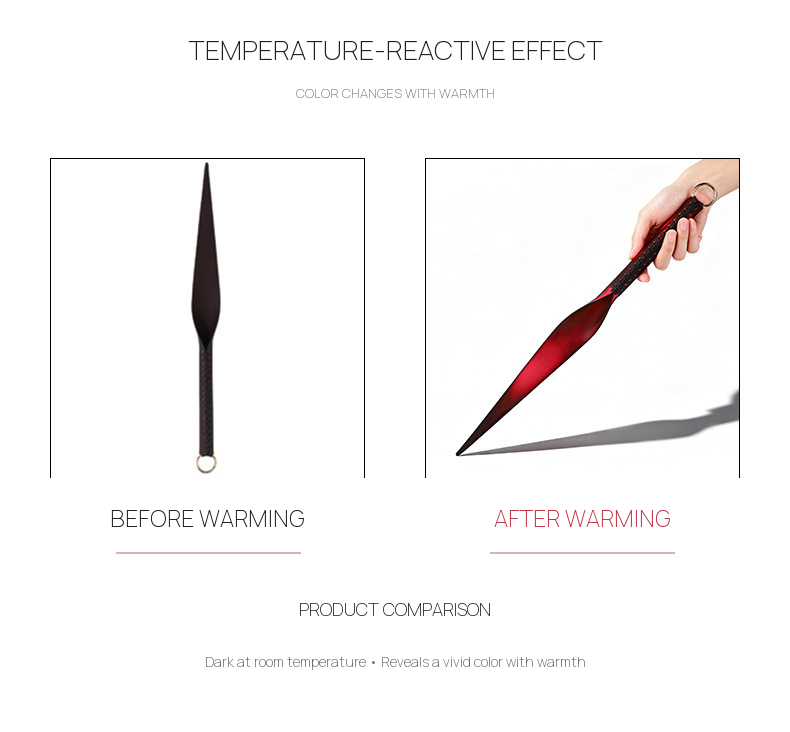 Thermochromic Willow Leaf BDSM Paddle Whip