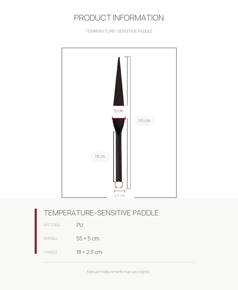Thermochromic Willow Leaf BDSM Paddle Whip